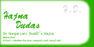 hajna dudas business card